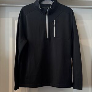 IZOD Golf Black Quarter-Zip Pullover
